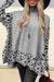 Sighi di oversize a fenditura con il collo alto Khaki Leopard