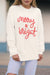 Striatro di Natale Merry Bright Letter White Striped
