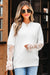 Significa per patchwork a manica in pizzo beige finto maglione fuzzy