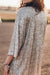 Apricot Sequin 3/4 manga abierta placa frontal kimono
