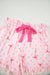Floral Print Contrast Pipping Short Pajamas Set