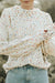 Beige cotetti colorati cavi cavo maglione da equipaggio collo