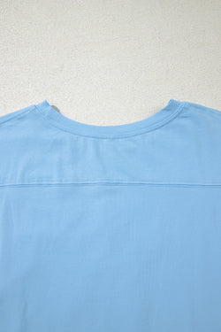 Camiseta de gran tamaño de la estrella de mezclilla de mezclilla de mezclilla aruba