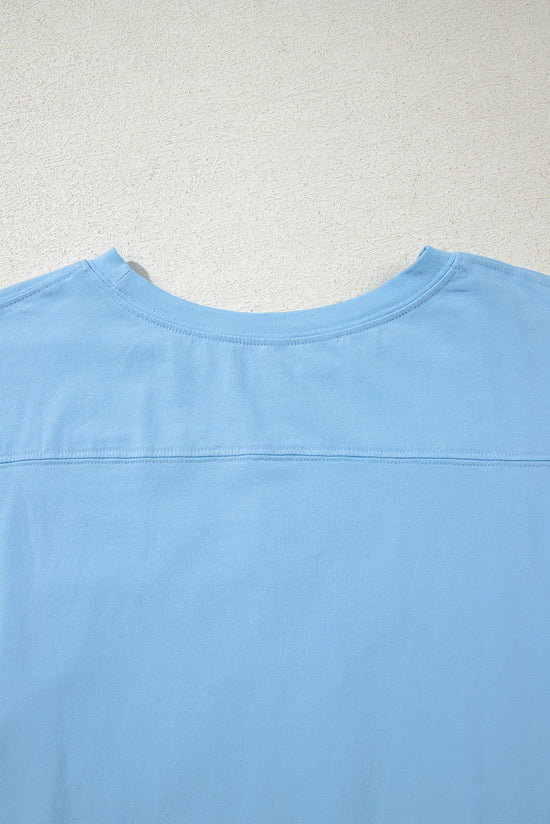 Camiseta de gran tamaño de la estrella de mezclilla de mezclilla de mezclilla aruba
