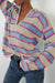 Stripe di albicocche Colletto a V COLLA GLI SCLICE SCARICO