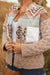 Light French Beige Aztec Quilted Patchwork Western Fashion Jacket