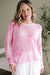 Maglione a goccia a goccia in maglia gustosa rosa rosa chiaro