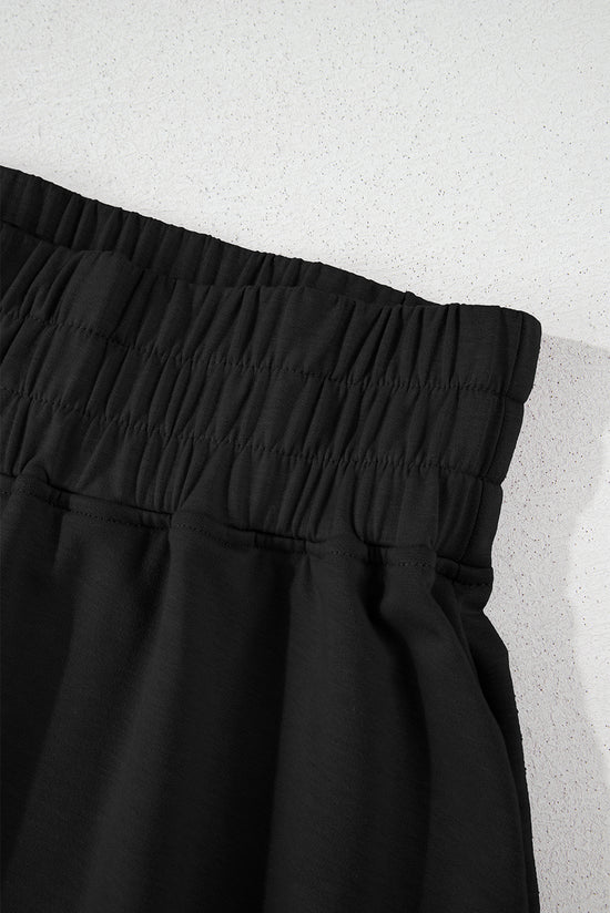 Scept di skort in vita neri da 2 pcs a 2 pezzi