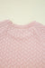 Delicacy Braided Texture Ruffle Hem Top Drawstring Loose Pants Set