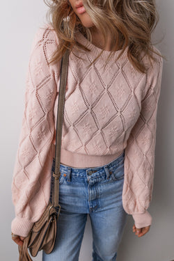Gossamer Pink Openwork Plaid Plaid Signeve Mwater