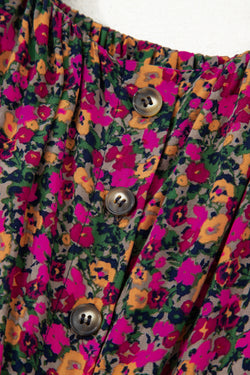 Rose boho tiras con tiras camiseta de tanque floral