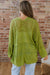 Spinach Green Oversize Crochet Knit Open Cardigan