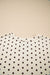 White Polka Dot Print Notched Neck Long Sleeve Top Drawstring Jogger Pants Waffle Knit Lounge Set
