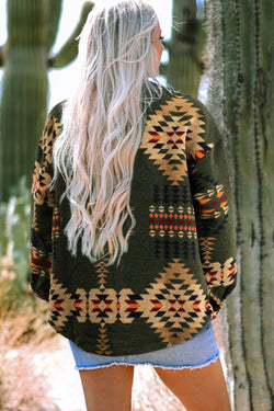 Bolsillos de aleta de estampado azteco aztec