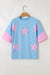 Camiseta de gran tamaño de la estrella de mezclilla de mezclilla de mezclilla aruba