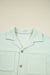 Clearly Aqua Textured Patched Chest Pocket Shirt and Pants Set