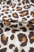 Camisa abotonada de manga corta con estampado de leopardo de talla grande de talla grande