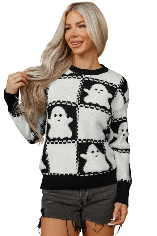 Magione di spalla a scacchi di Halloween Black Halloween