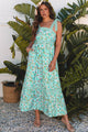 Vestito maxi in pizzo floreale in pizzo verde