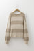 Blocco a strisce Khaki Blocco spazzolato con filo per maglieria per maglia anteriore cardigan