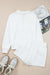 Ensemble sweat-shirt et short blanc à col côtelé et épaules tombantes