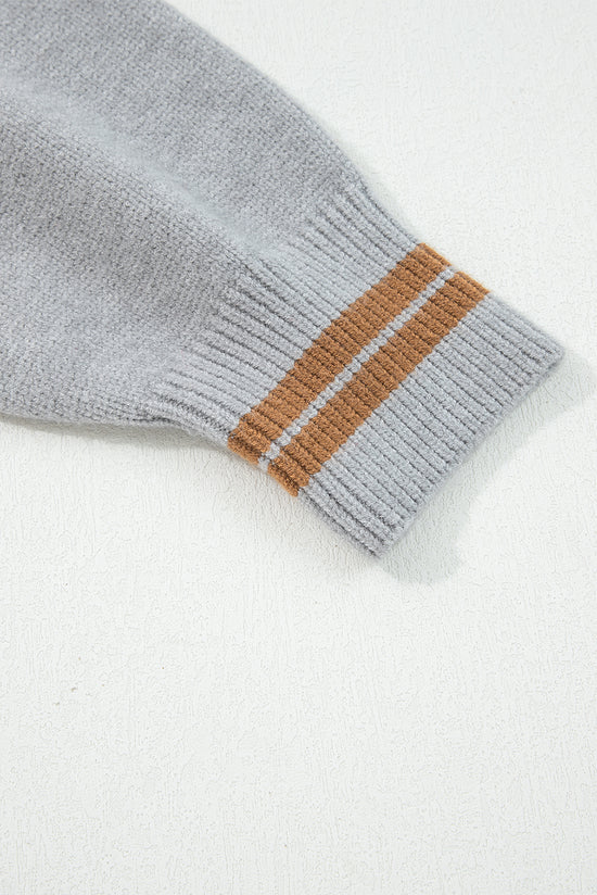 Grigio chiaro ci vediamo cowboy ricamato maglione grafico occidentale