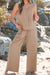 Goat Buttoned Vest Drawstring Wide Leg Pants 2pcs Set