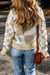 Maglione di spalla a scacchi a scacchi di flaxen