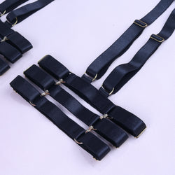  Lingerie Set “Femme Fatale” – Black Lace & Strappy Seduction