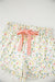 Floral Print Contrast Pipping Short Pajamas Set