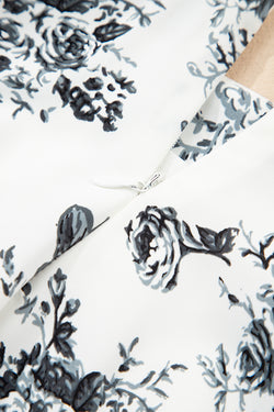 Sky Blue Boho Floral High Bruffer Maxi Skirt