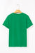 Tee de la tripulación de la tripulación de la llanura de color verde brillante brillante