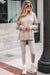 Jet Stream Solid Color Oversize Slit Sweatshirt Ribbed Leggings 2pcs Set
