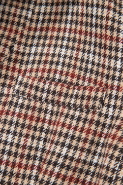 Blazer de collar de solapa de pecho de pecho marrón