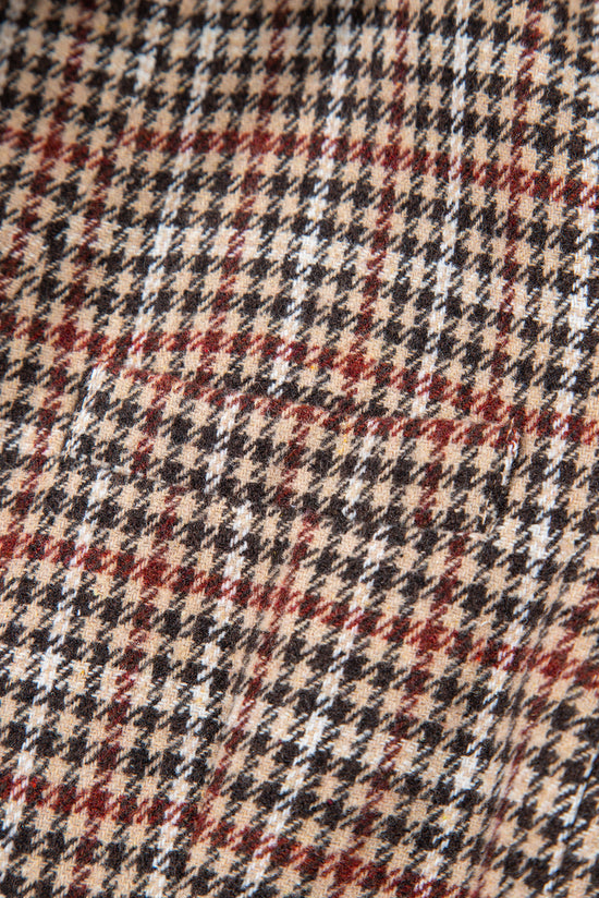Blazer de collar de solapa de pecho de pecho marrón