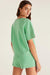 T -spalla a gocce a V Verde Verve Mint e Shorti con cownewwork