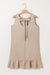Ashleigh Blue Knot Sbope Back Ruffle Hem Mini Mini Vestido