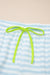 Set di maglietta ampia con collo a contrasto a righe rosa e pantaloncini con coulisse