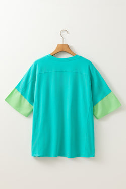 Camiseta de gran tamaño de la estrella de mezclilla de mezclilla de mezclilla aruba