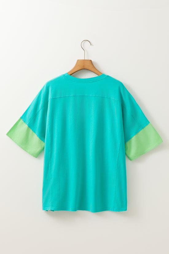 Camiseta de gran tamaño de la estrella de mezclilla de mezclilla de mezclilla aruba