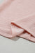 Black and Light Pink Solid Textured Ruffled Short Sleeve Blouse