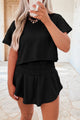 Scept di skort in vita neri da 2 pcs a 2 pezzi