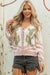 Cardigan con maglione anteriore abbottonato di cactus al deserto di albicocche