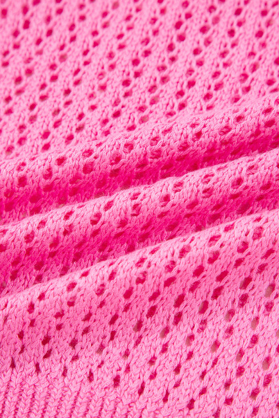 Sachet rosa decoração de arco doce e malhado de malha de malha de ombro