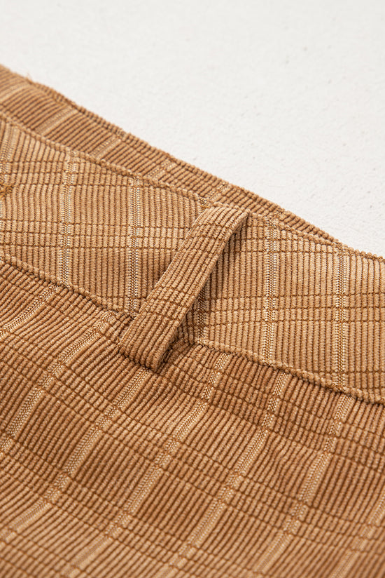Pantaloni a scacchi a scacchi a scacchi di pompelmo pantaloni in vita alta