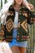 Bolsillos de aleta de estampado azteco aztec
