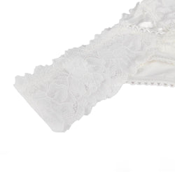 Thong with White Lace and Back Lacing