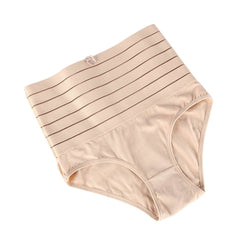 High-Waisted Cotton Shaping Panty – Nude