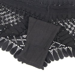 Black Stretch Mesh High-Waist Shorts