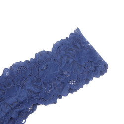 Thong with blue Lace and Back Lacing